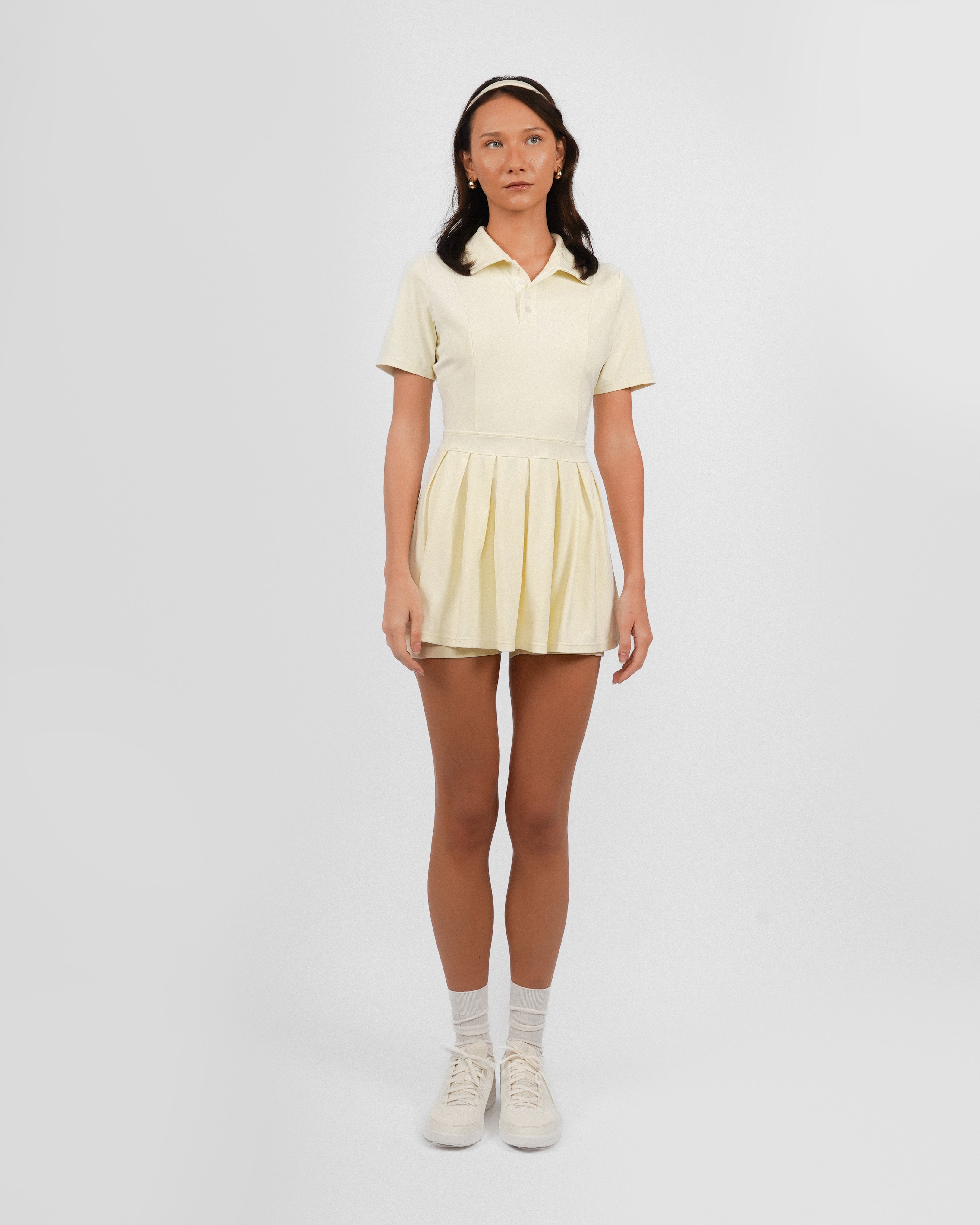 Short-Sleeve Cinch Polo Dress