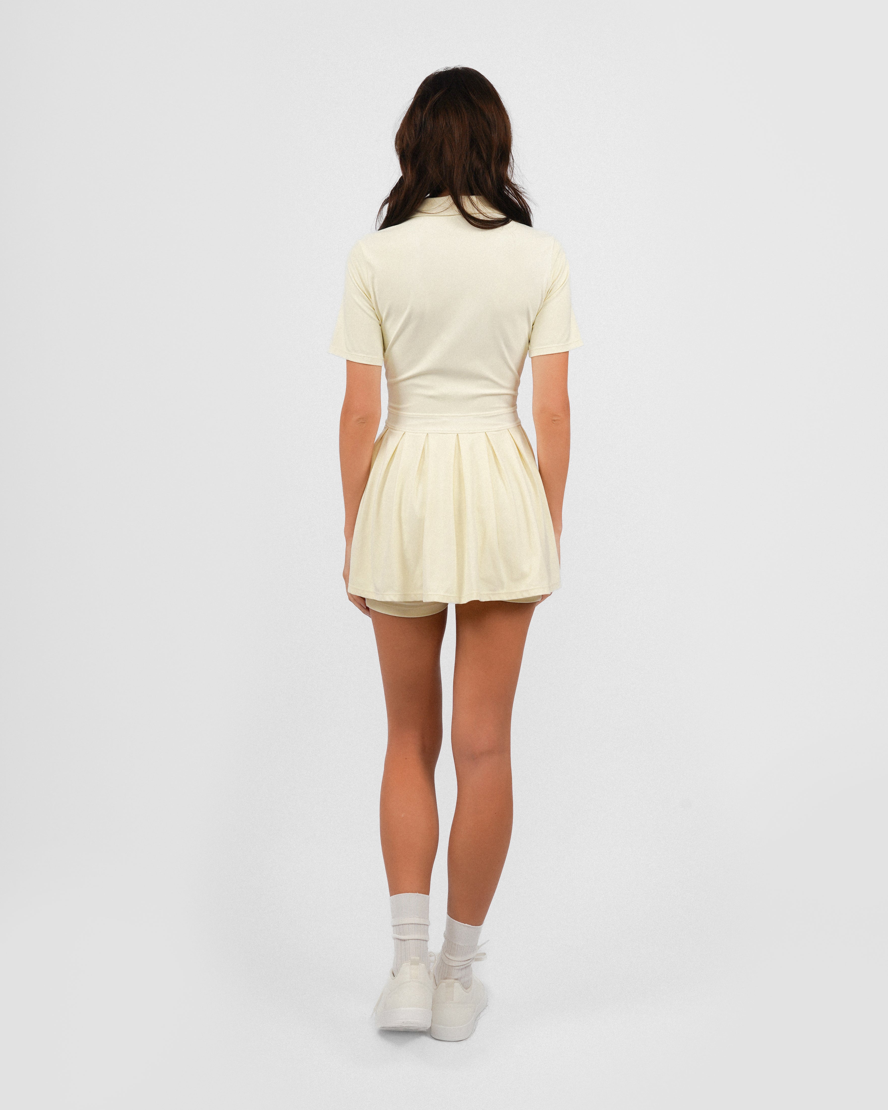 Short-Sleeve Cinch Polo Dress